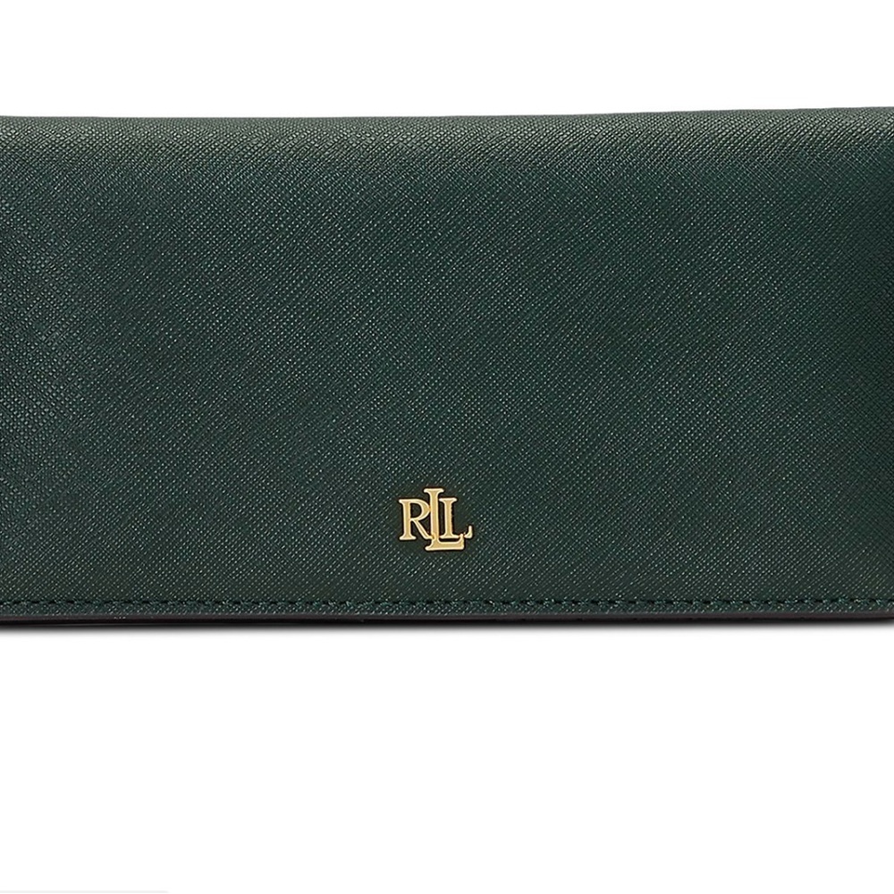 Lauren Ralph Lauren
Crosshatch Leather Slim Snapped-Closure Wallet